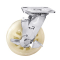 4 5 6 8 inch poliamid Wheel Stainless Steel Top Plate Swivel Caster with Side Brake(Side Lock)